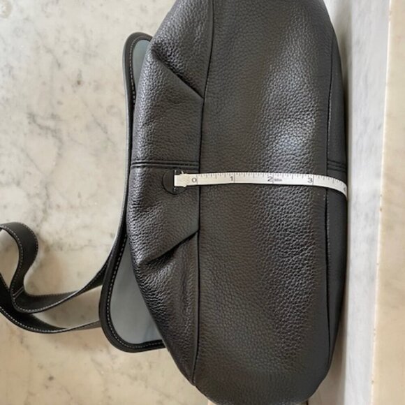 COACH Legacy Black Pebble Convertible Strap Leather White Stitiching Pur… - Picture 14 of 16